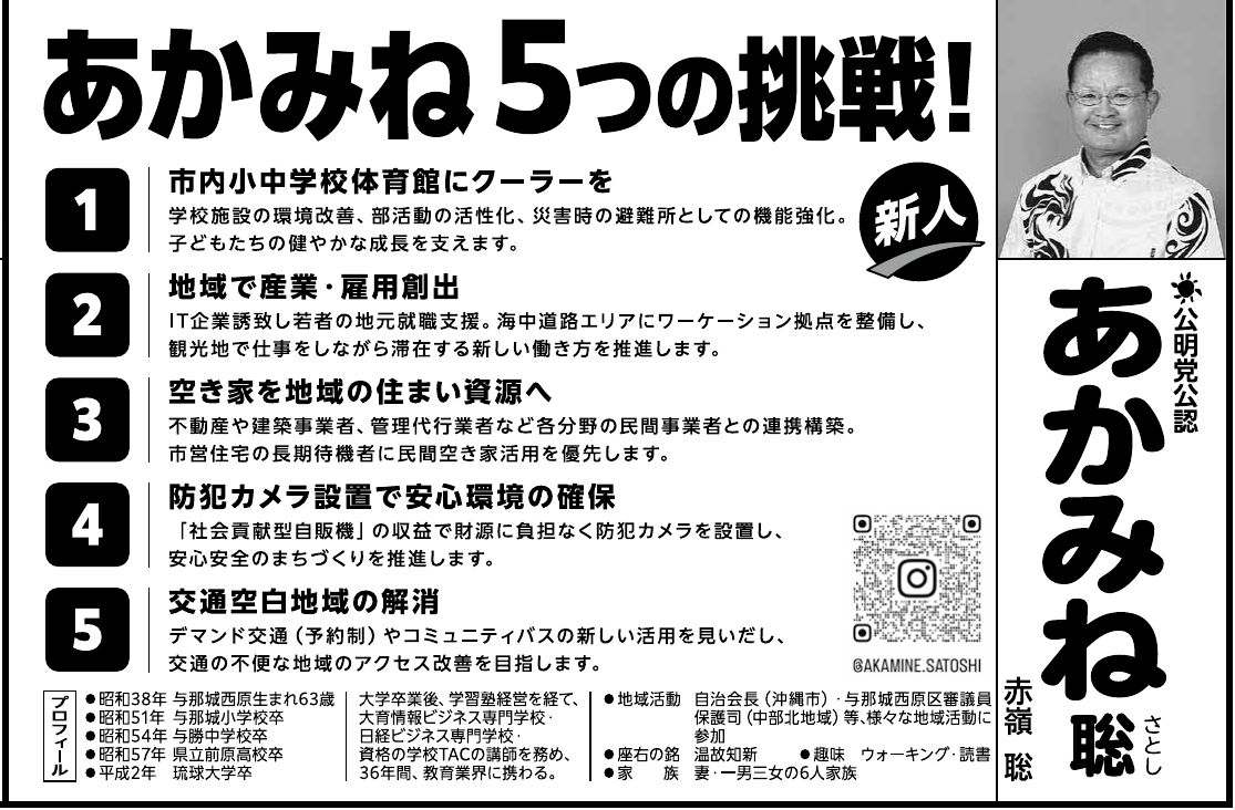 あかみね 聡の選挙公報の掲載枠